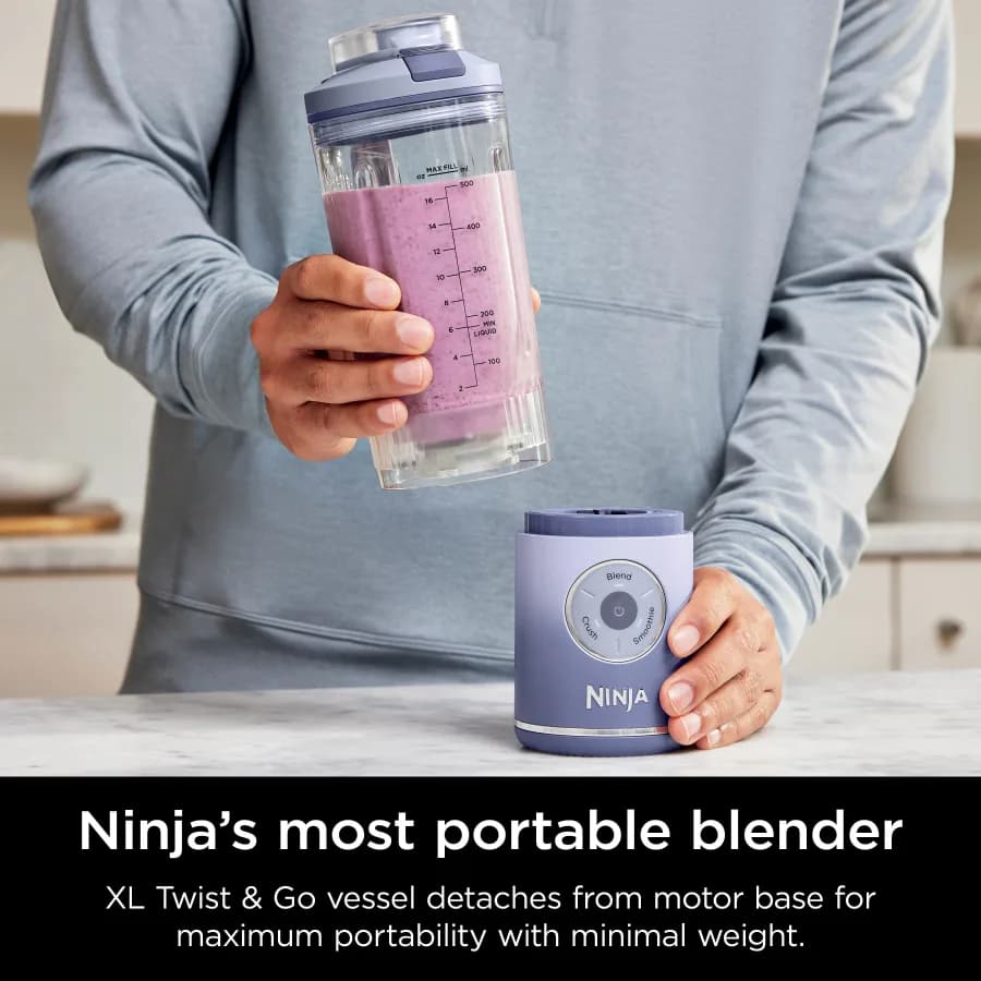 شیکر اسموتی ساز نینجا رنگ اسطوخودوسی مدل Ninja Blast BC251 — تصویر ۳