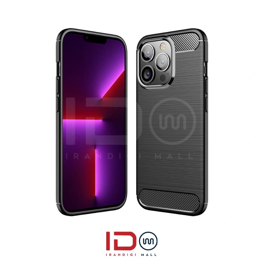 قاب فیبر کربن گوشی موبایل اپل مدل iPhone 13 Pro برند rugged armor رنگ مشکی