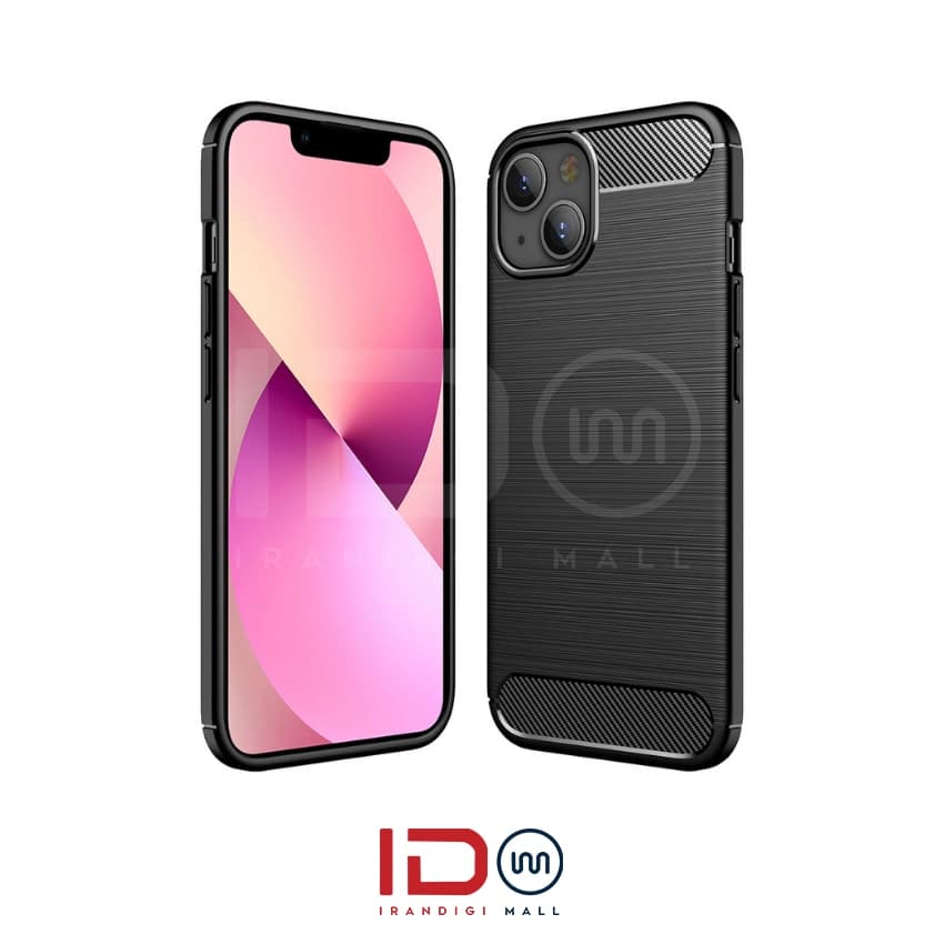 قاب فیبرکربن گوشی اپل مدل آیفون iPhone 13 برند rugged armor رنگ مشکی