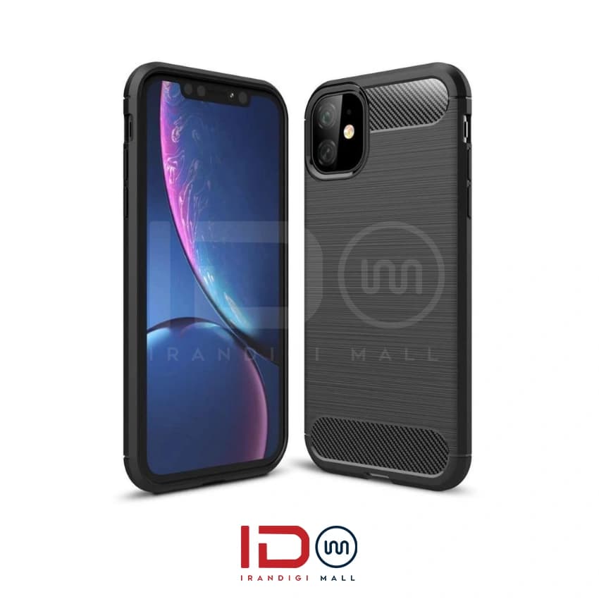 قاب فیبر کربن گوشی اپل مدل iPhone 11 برند rugged armor رنگ آبی — تصویر ۲