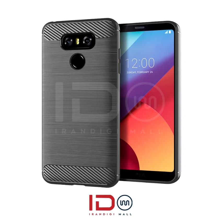 قاب فیبر کربن گوشی ال جی مدل LG G6 برند rugged armor رنگ مشکی