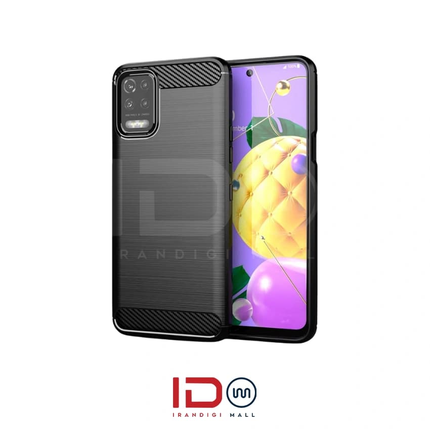 قاب فیبر کربن گوشی ال جی مدل LG K42 برند rugged armor رنگ آبی