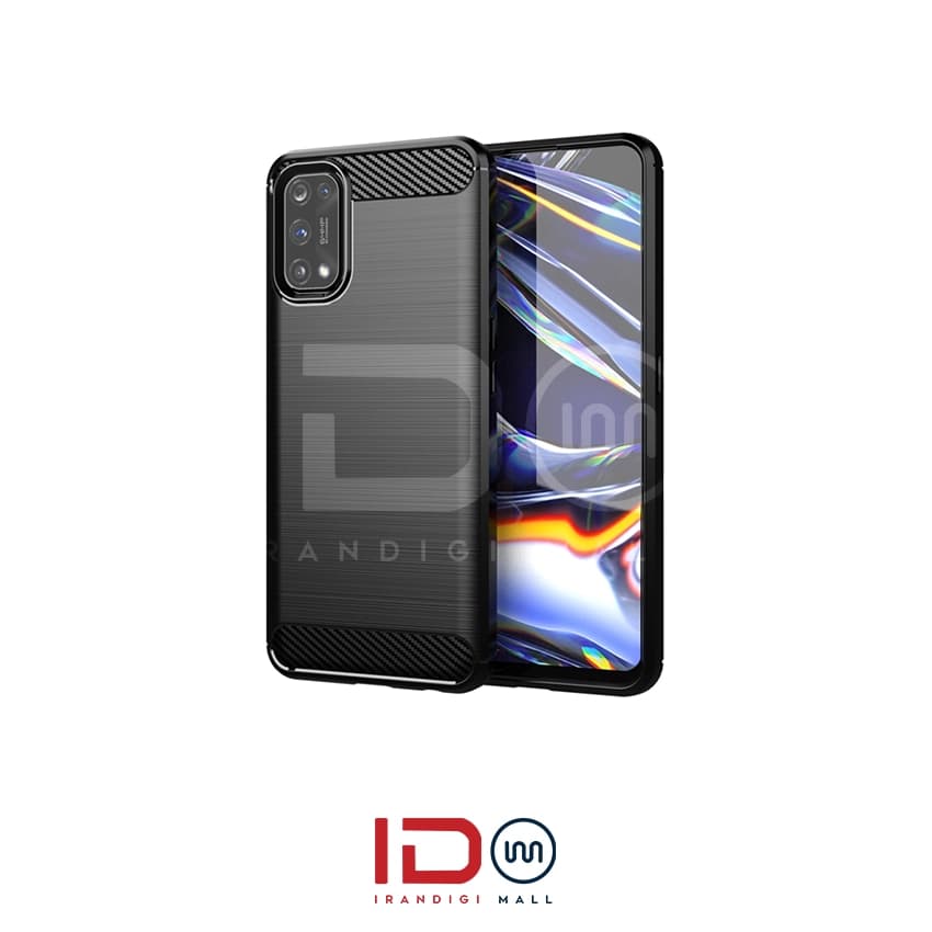قاب فیبر کربن گوشی ریلمی مدل Realme 7 Pro برند rugged armor رنگ مشکی
