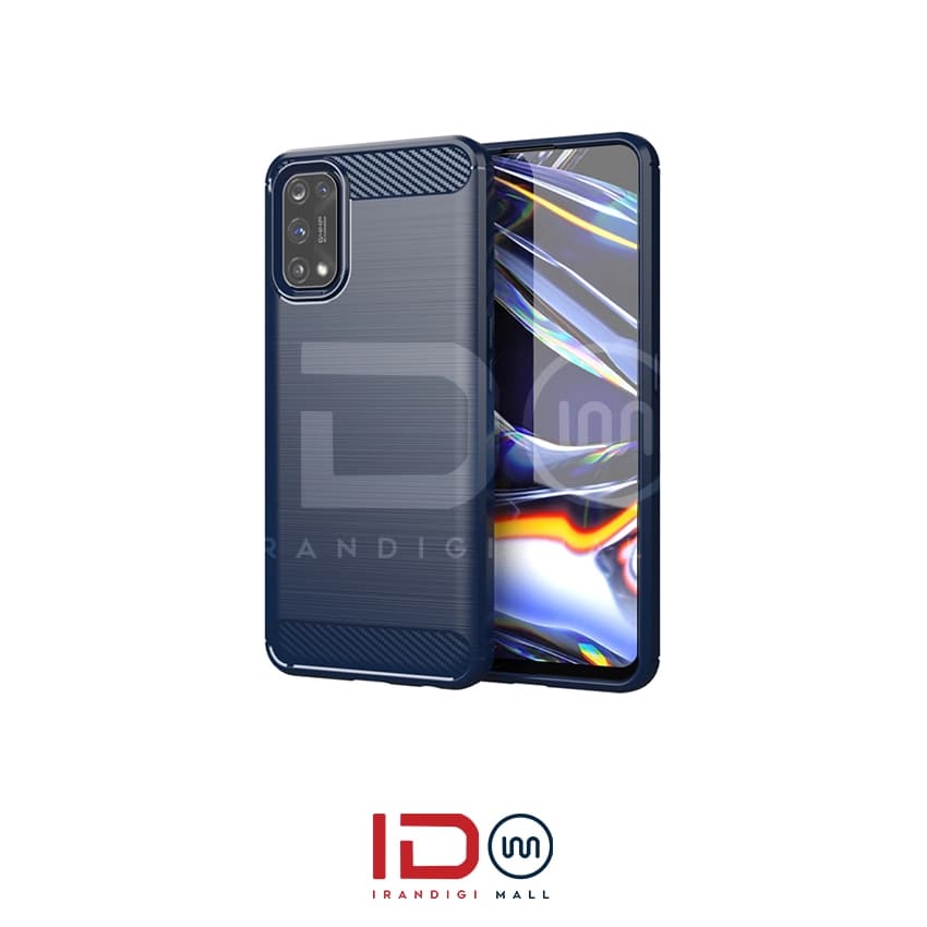 قاب فیبر کربن گوشی ریلمی مدل Realme 7 Pro برند rugged armor رنگ قرمز — تصویر ۲