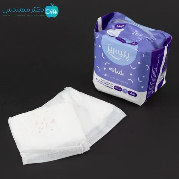 نوار بهداشتی بالدار (شبانه) پنبه ریز — تصویر ۲