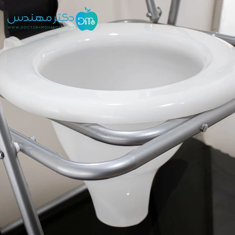 توالت فرنگی تاشو سیار دسته دار (برند رسا) + قیف — تصویر ۳