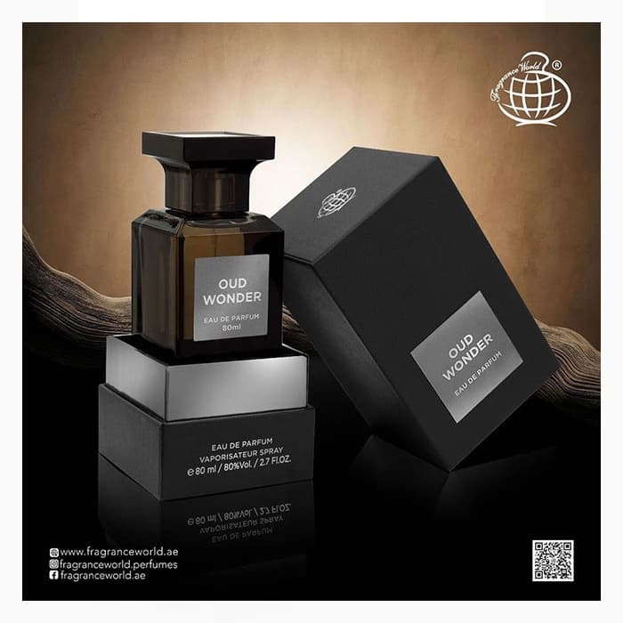 عطر ادکلن تامفورد عود وود فراگرنس ورد اصل اورجینال 80 میل عود وندر واندر تام فورد Fragrance World Oud Wonder — تصویر ۲