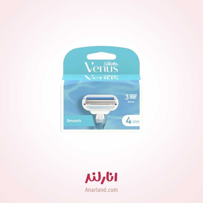 تیغ یدک ژیلت مدل ونوس سری Smooth بسته 4 عددی — تصویر ۳