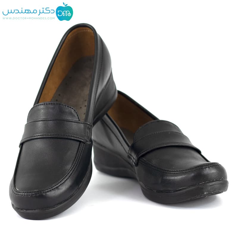 کفش طبی شهرام طب کد 2064 رنگ مشکی — تصویر ۴