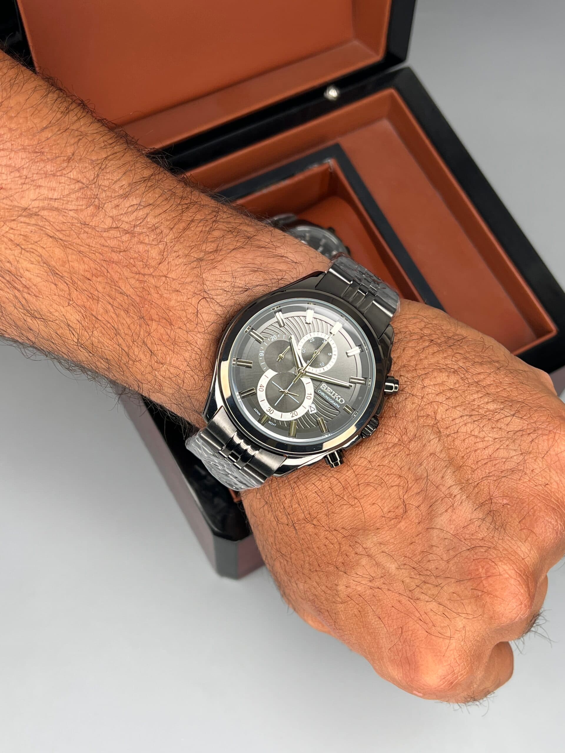 ساعت ست سیکو فول مشکی Seiko 5940 — تصویر ۲