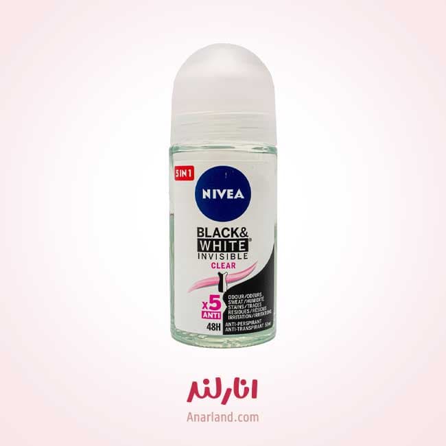 مام رول ضد تعریق زنانه نیوآ مدل Black & White Clear — تصویر ۲