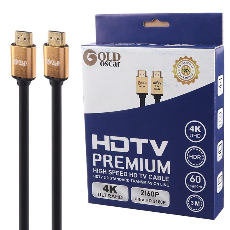 کابل Gold Oscar HDMI V2.0 4K 3m سه متری