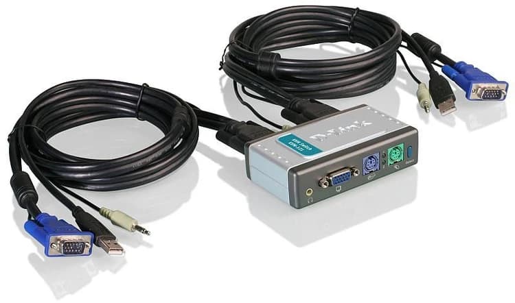 کی وی ام سوئیچ دو پورت دی لینک 121 Kvm switch 2port DLINK