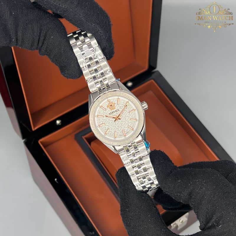 ساعت مچی زنانه ورساچه نقره ای صفحه سفید Versace 6457 — تصویر ۸