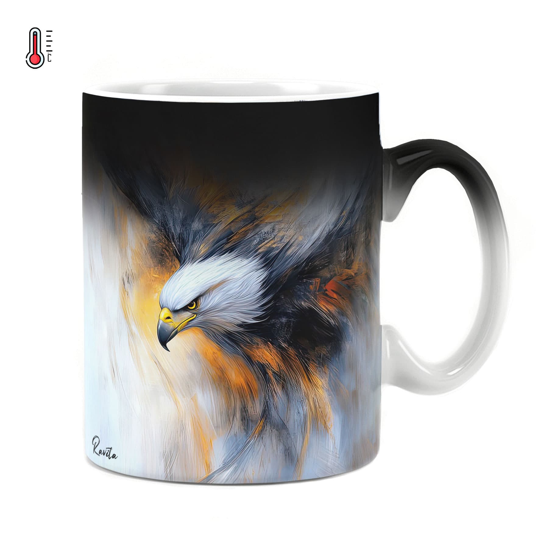 ماگ حرارتی راویتا طرح عقاب – Eagle کد 3707 — تصویر ۵
