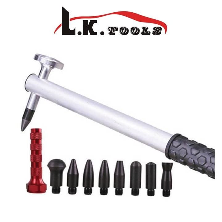 چکش کربنی و قلم نیش گیری با 8 سری صافکاری LK PDR کد H2188 — تصویر ۵