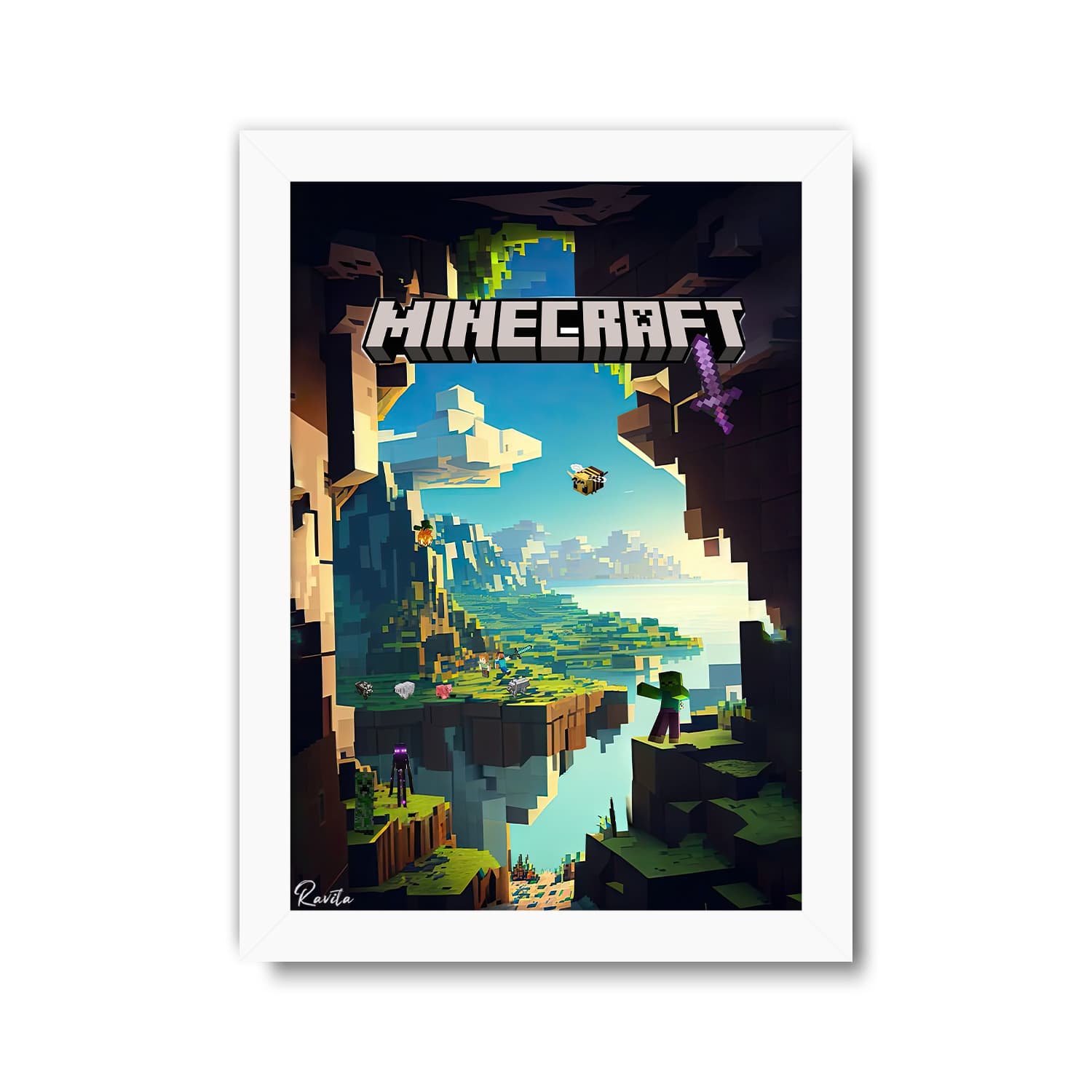 تابلو تکی راویتا طرح ماینکرافت – Minecraft کد 3699
