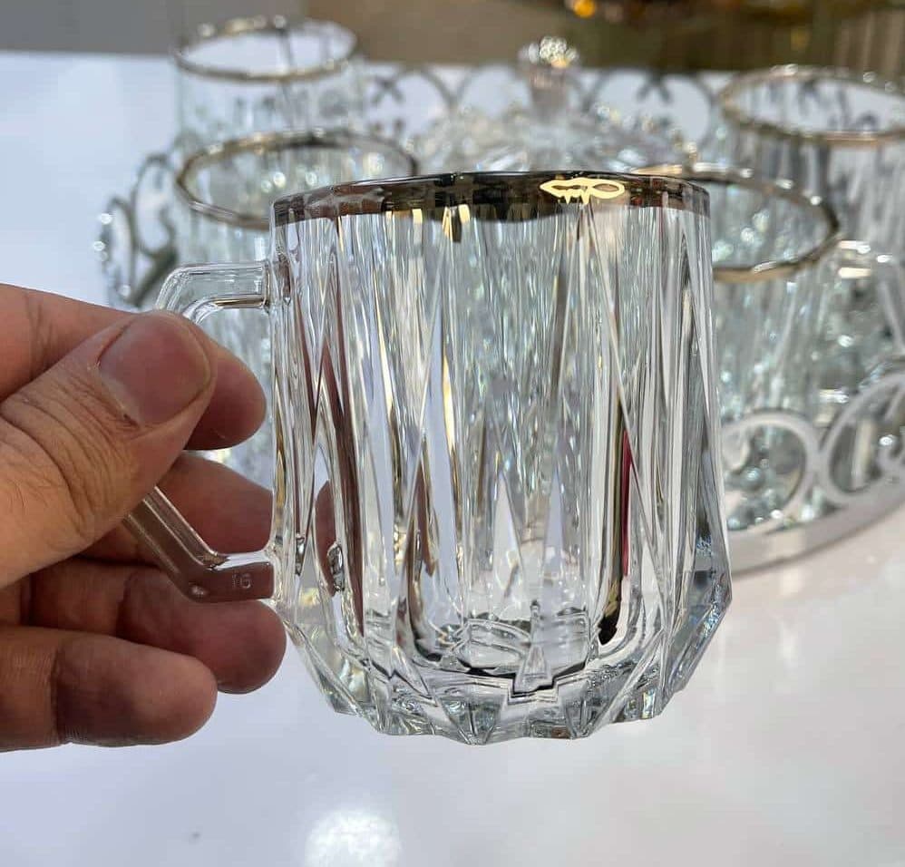 فنجان لب نقره مدل هگزا 6 عددی کد SLS2208 — تصویر ۴