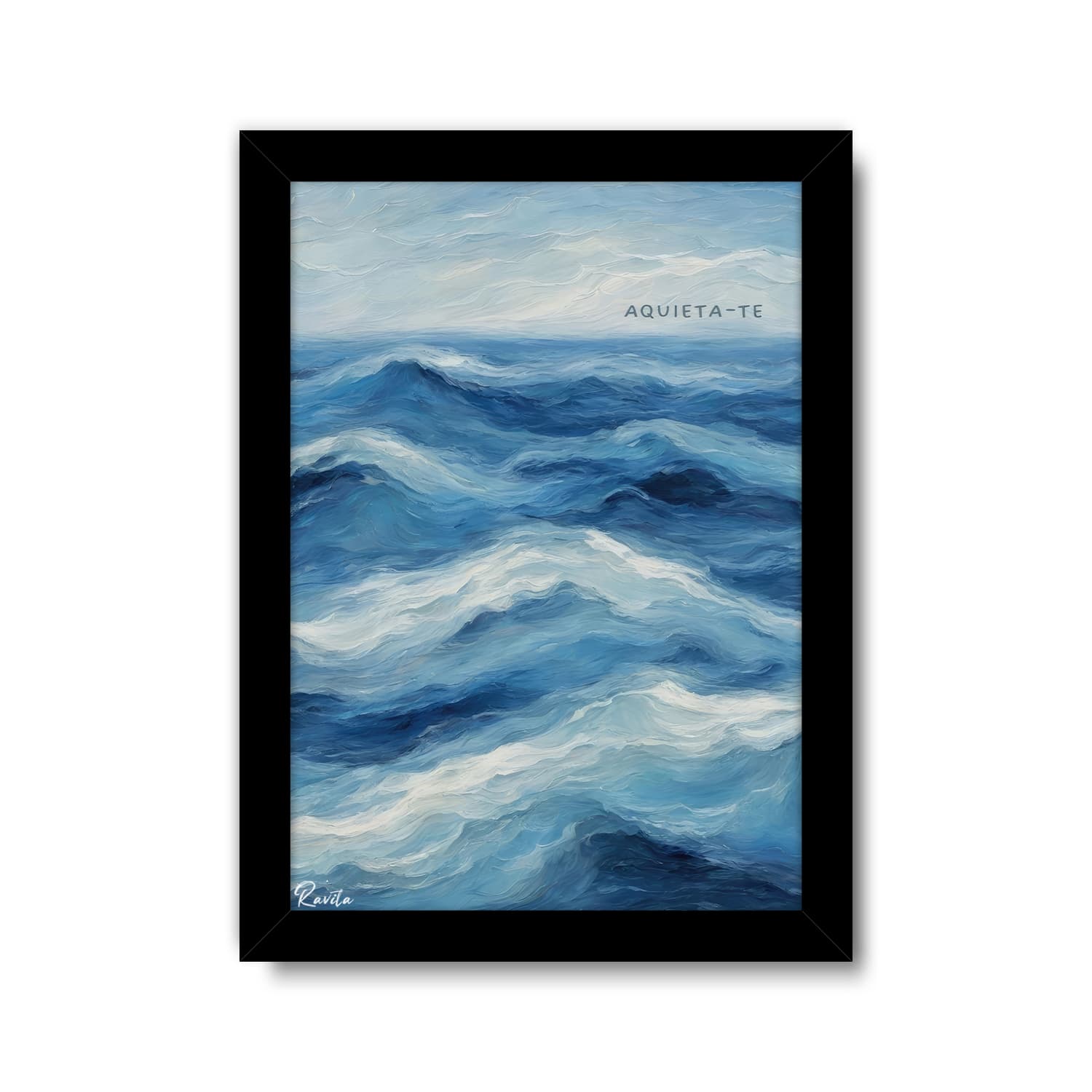 تابلو تکی راویتا طرح امواج دریا – Sea Waves کد 3686
