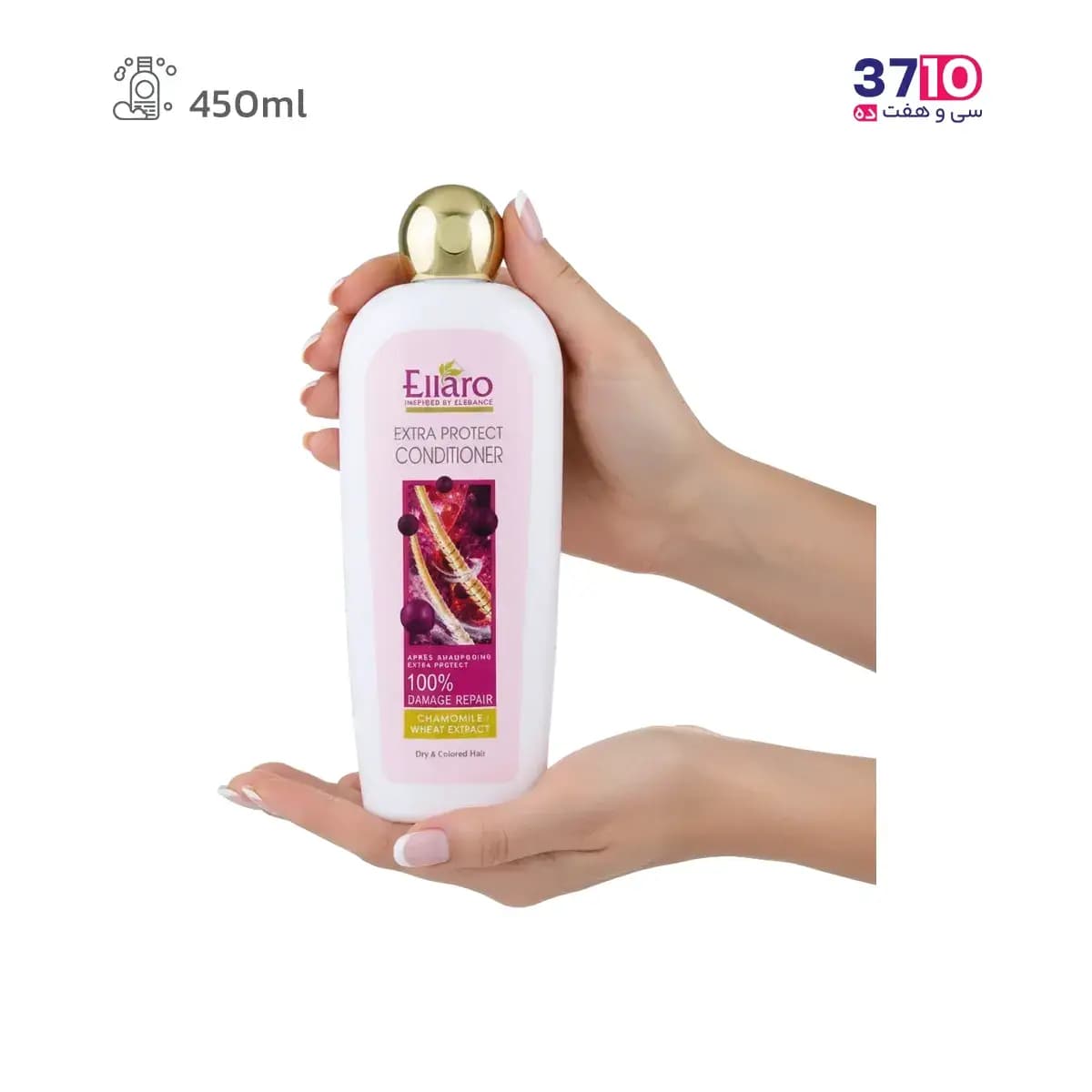 نرم کننده مو الارو مدل اکسترا پروتکت Extra Protect مناسب موهای خشک و رنگ شده حجم 450 میلی لیتر — تصویر ۴