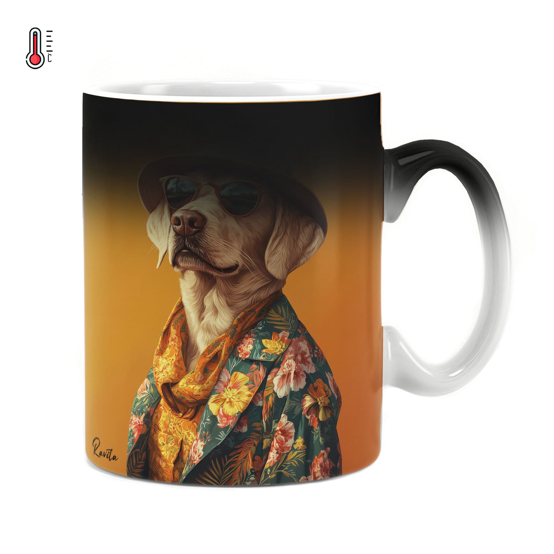ماگ حرارتی راویتا طرح سگ خوشتیپ – Handsome Dog کد 3680