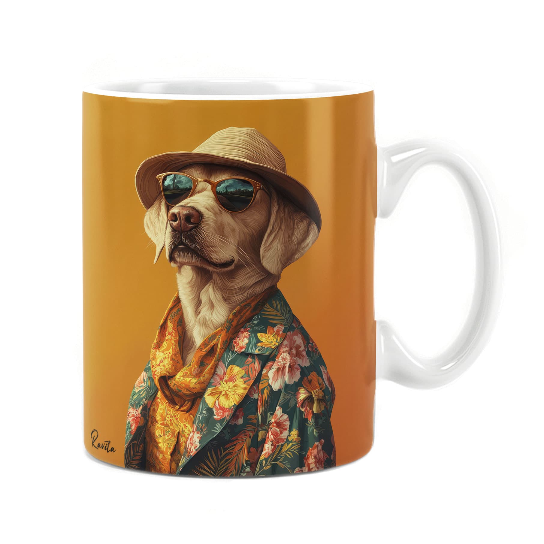 ماگ راویتا طرح سگ خوشتیپ – Handsome Dog کد 3680 — تصویر ۳