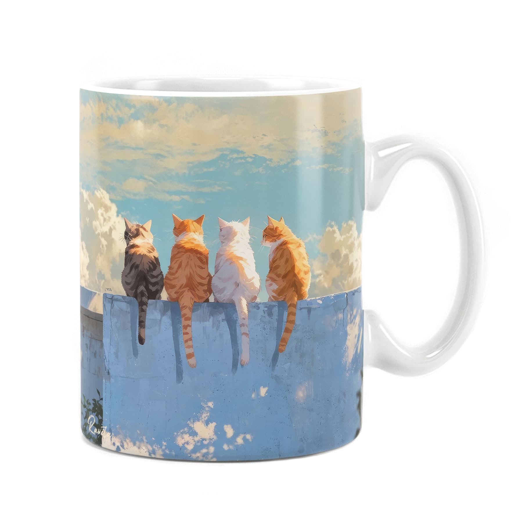 ماگ حرارتی راویتا طرح گربه ها رو دیوار – Cats on the Wall کد 3678 — تصویر ۴