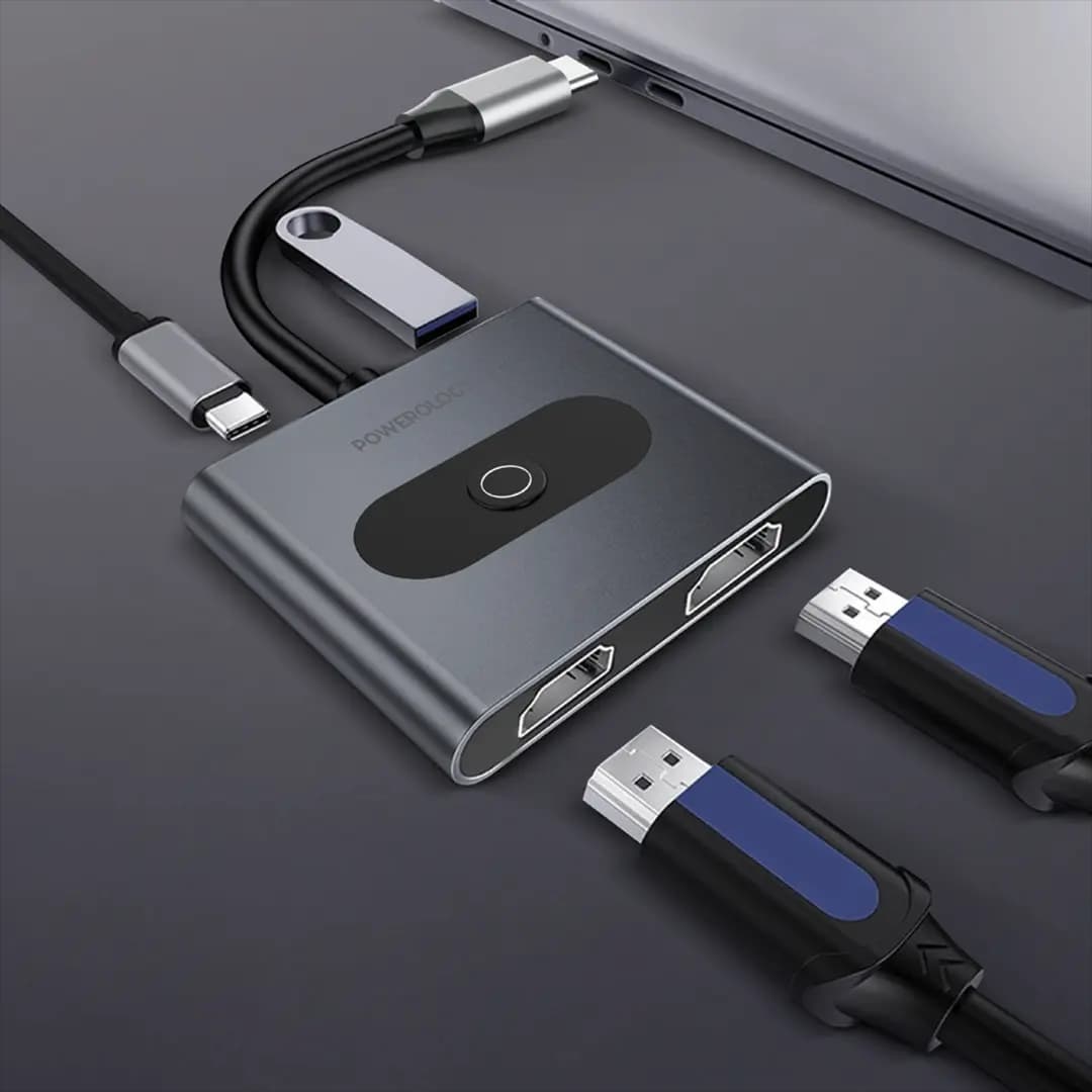هاب پاورولوژی Powerology 4-in-1 USB-C Multi-Function Hub — تصویر ۵