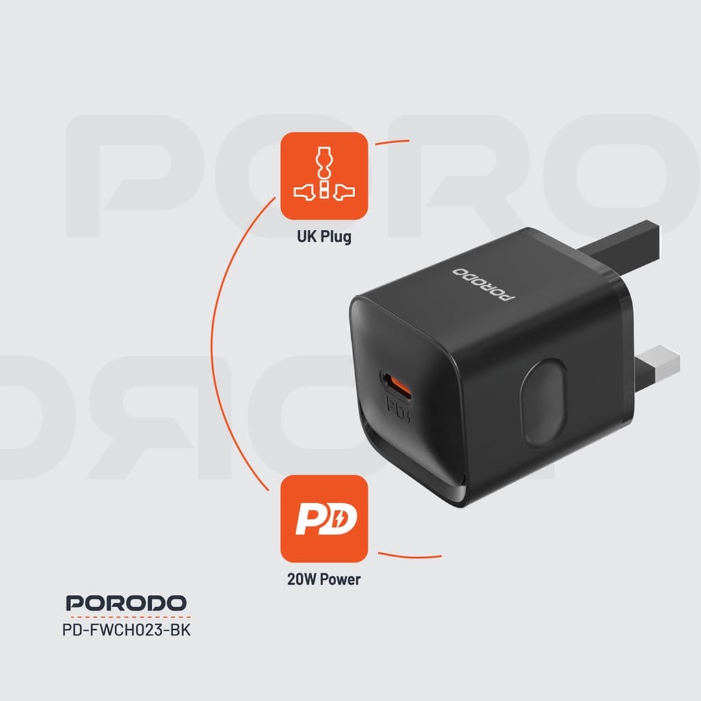 شارژر پرودو Porodo USB-C Power Delivery Wall Charger — تصویر ۴