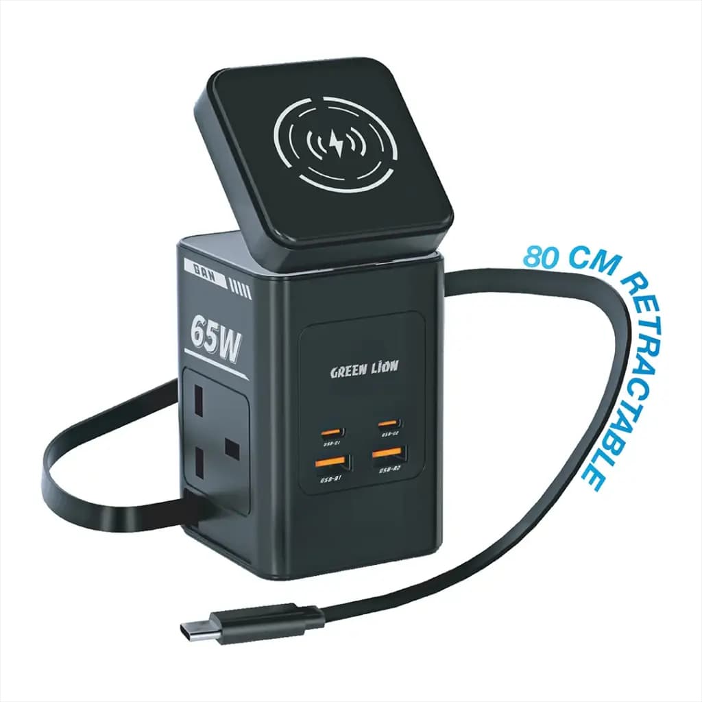 شارژر مسافرتی گرین لاین Green Lion GaN 65W Multi Port Travel Adapter