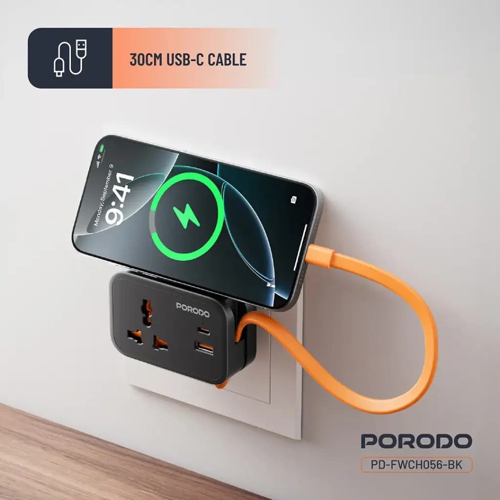 چند راهی پرودو Porodo Universal Wall Sockets 20w — تصویر ۷