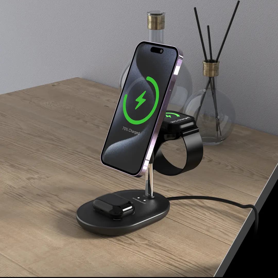 استند شارژ وایرلس Powerology Florea Wireless Charging Stand — تصویر ۸