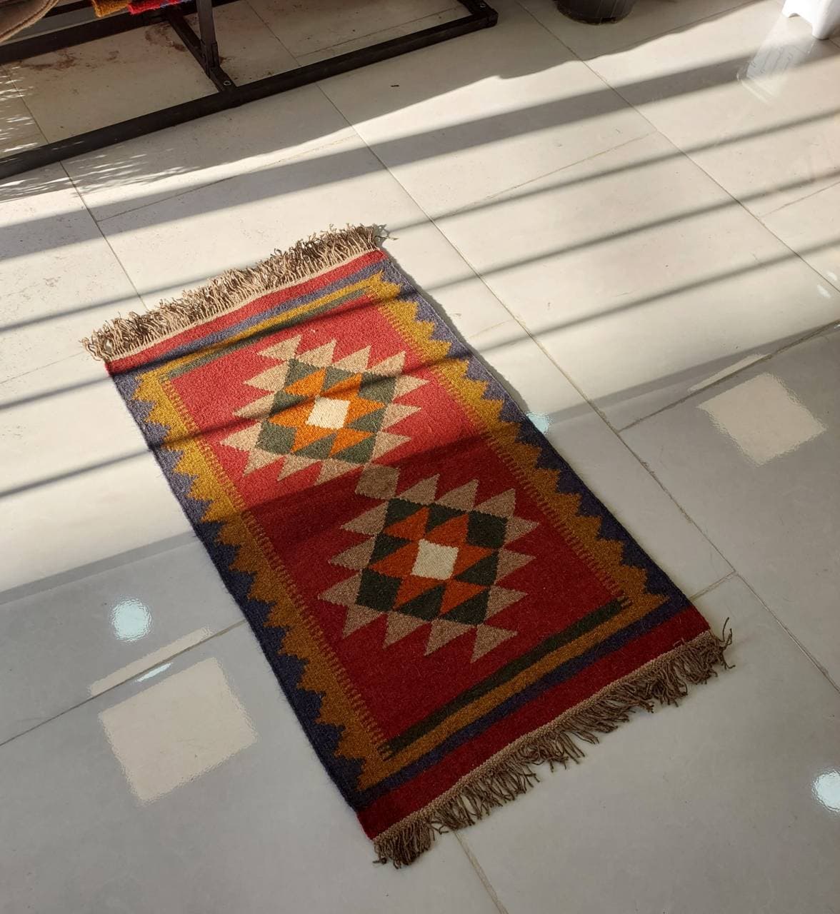 گلیم پشم پادری دستبافت 60×100 cm دو طرفه کد ۵۴