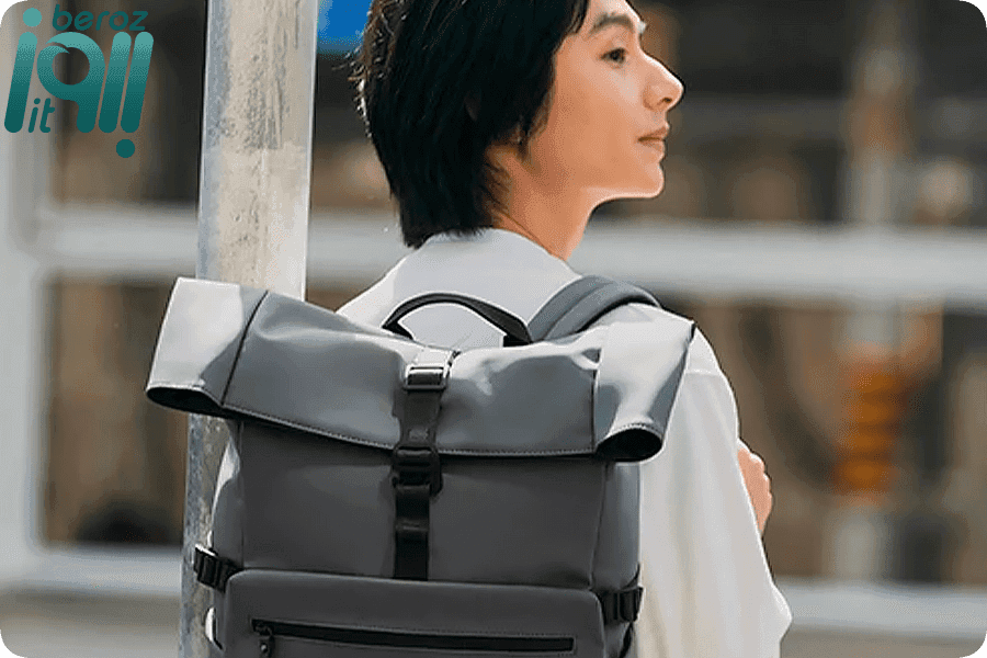 جدیدترین کوله پشتي شیائومی مدل Mijia rolled edge casual backpack «اورجینال – ارسال 1 ساعت» — تصویر ۱۲