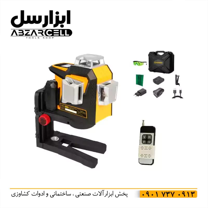 تراز لیزری سه بعدی نور سبز کنزاکس مدل 1133 — تصویر ۲