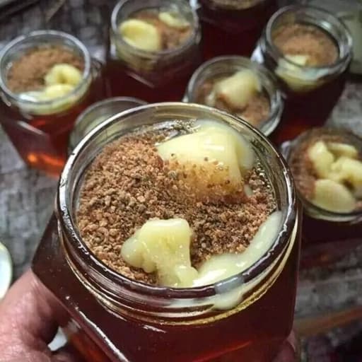ترکیبات عسل و گرده گل و ژل رویال 20 گرم طبیعی