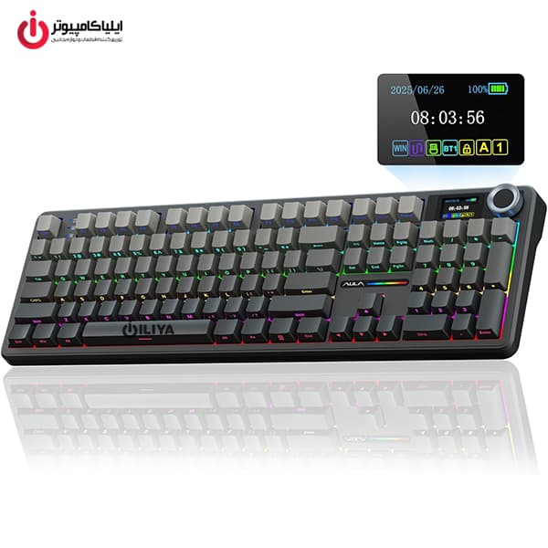 کيبورد گیمینگ سيم دار ، وايرلس و بلوتوثی آئولا مدل Aula F108 pro سوئیچ White — تصویر ۹