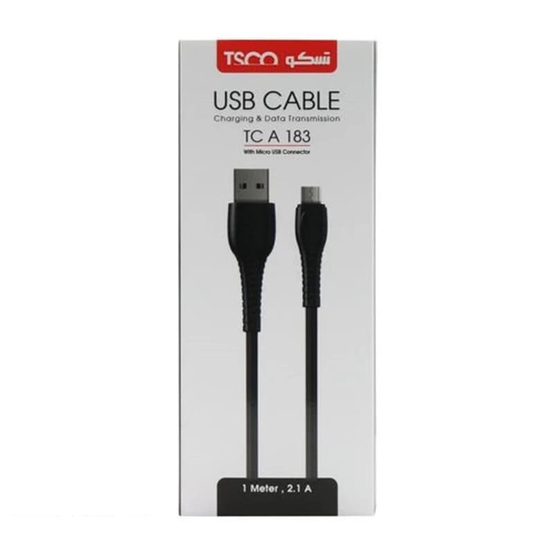 کابل تبدیل USB به MicroUSB تسکو مدل TSCO TCA 183 طول 1 متر — تصویر ۵