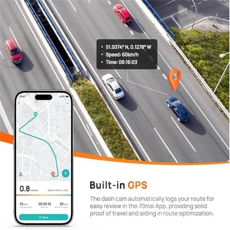 دوربین ثبت وقایع 70mai Dash Cam A510 — تصویر ۳