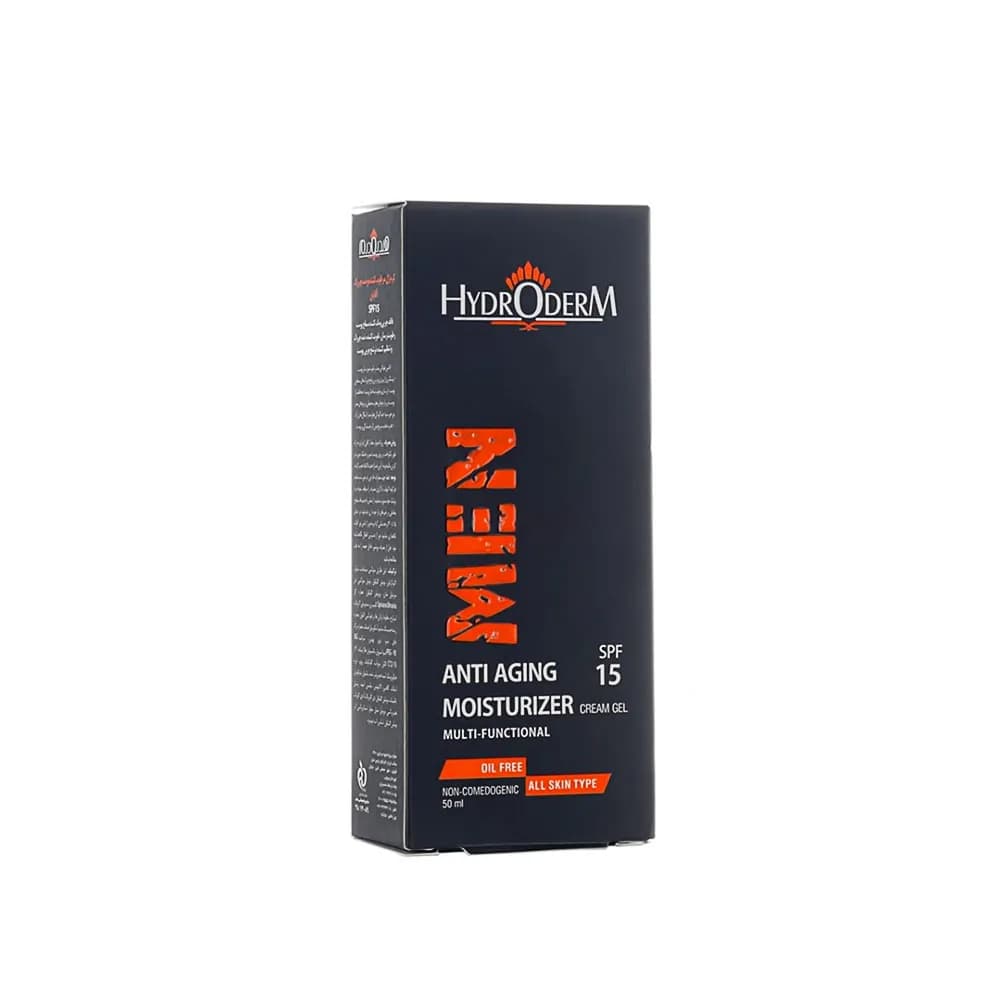 کرم ژل مرطوب کننده و ضد چروک آقایان SPF15 هیدرودرم 50 میلی لیتر — تصویر ۳