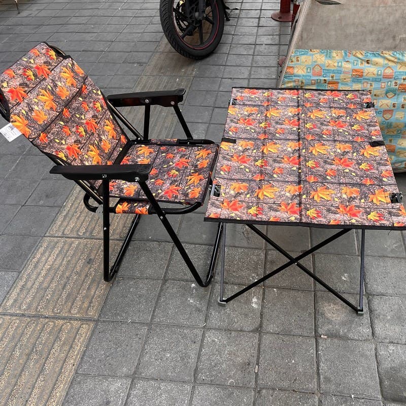 میز و صندلی 2 نفره مسافرتی تاشو و کم جا با تحمل وزن 100 کیلو (2صندلی 1 میز) کد3 — تصویر ۱۲