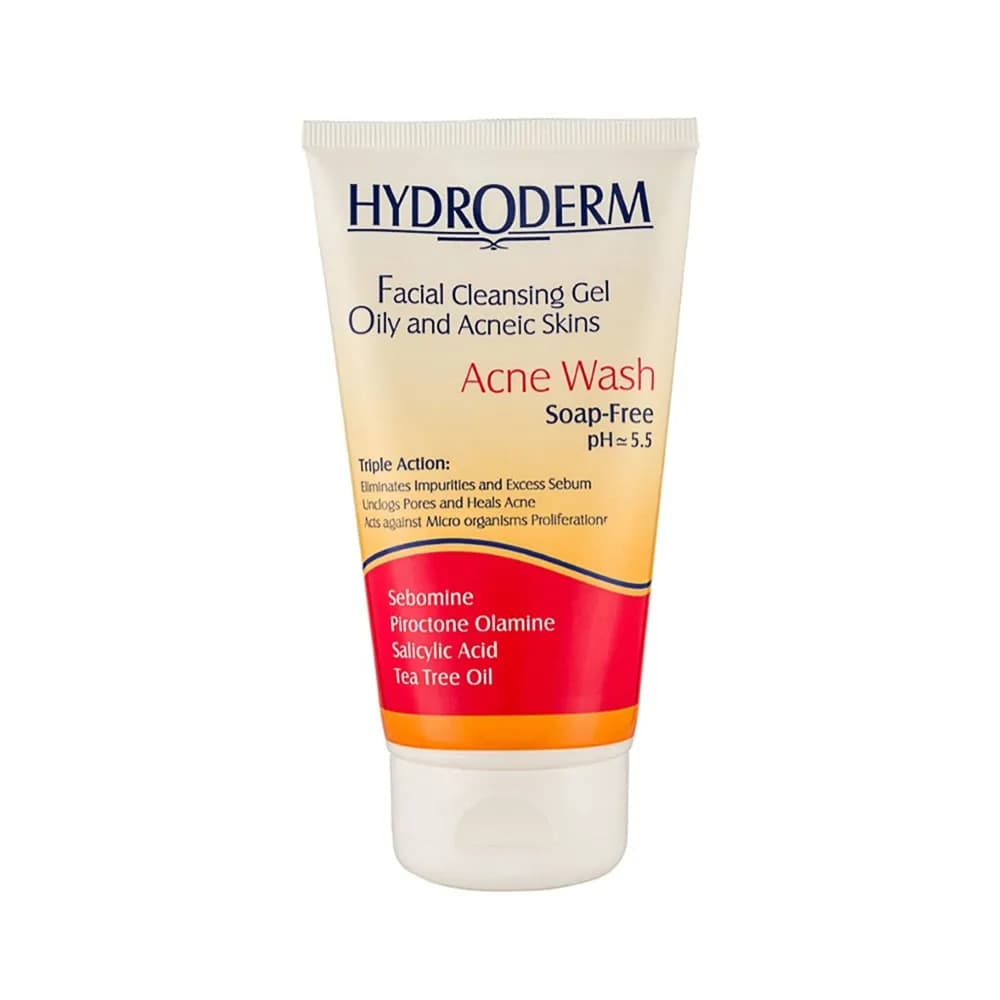 ژل شستشو صورت مناسب پوست چرب Acne Wash هیدرودرم 150میلی لیتر