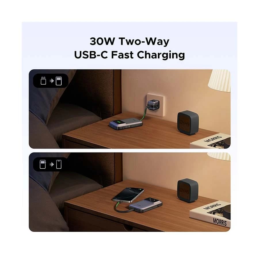 پاوربانک یوگرین مدل UGREEN PB511-35603B ظرفیت 10000 میلی آمپرساعت — تصویر ۹