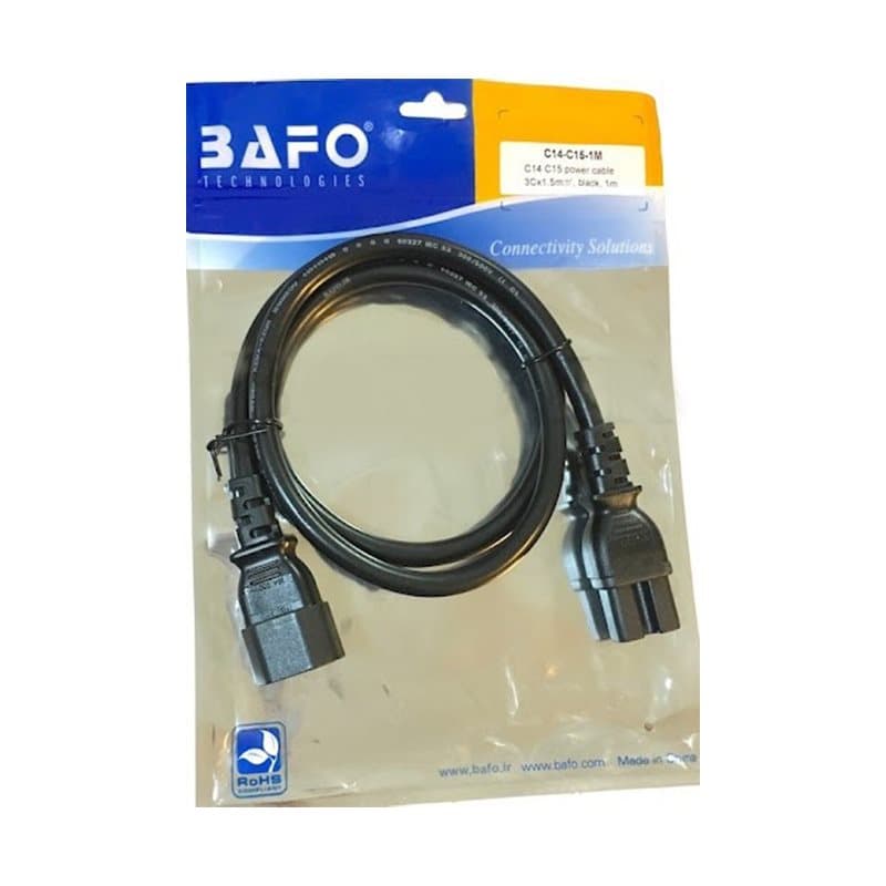 کابل برق بک تو بک بافو مدل BAFO 3×1.5mm-C14-C15 به طول 0.8 متر — تصویر ۶