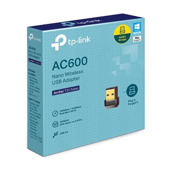کارت شبکه USB بی سیم و دوباند AC600 تی پی لینک مدل TPlink Archer T2U Nano — تصویر ۲