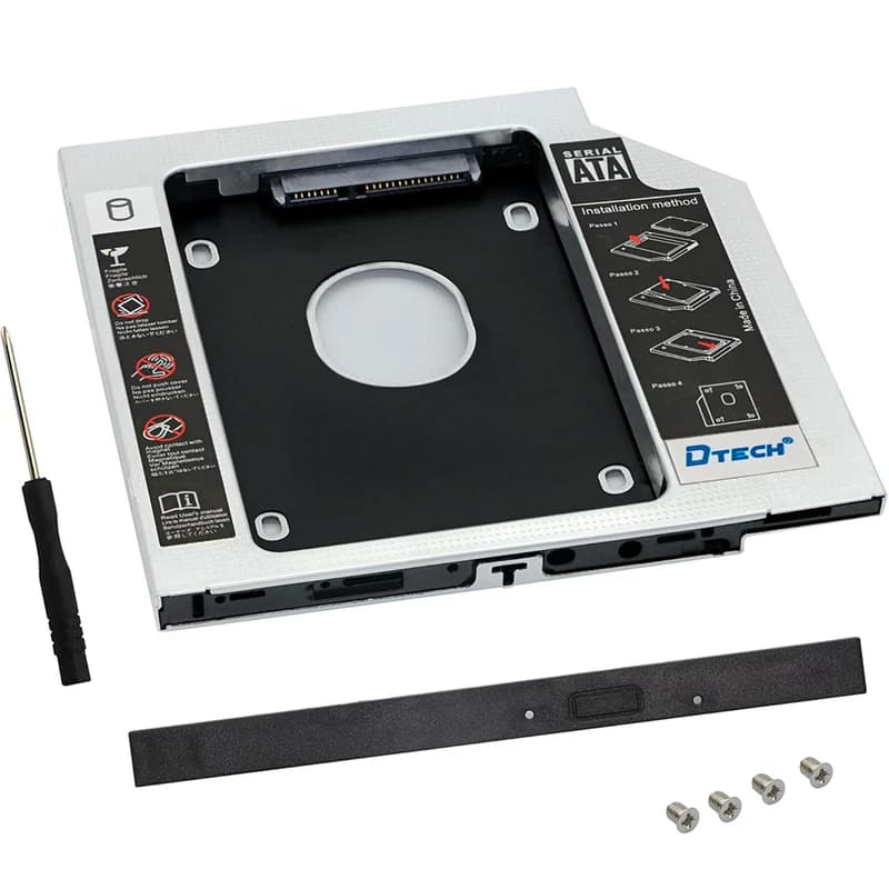 مبدل کدی 12.7mm Slim دی تک مدل Dtech HDD CADDY — تصویر ۳