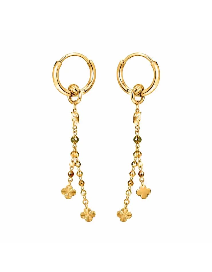 گوشواره طلا حلقه ای آویز ونکلیف