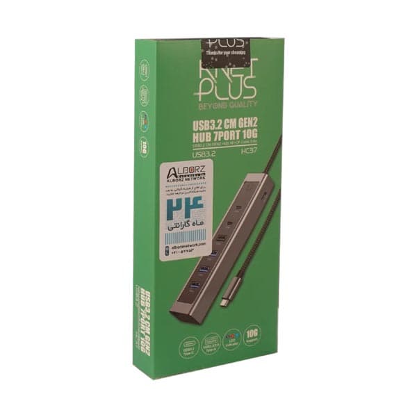 هاب 7 پورت چندکاره کی نت پلاس مدل K-NET PLUS KP-HUCMHC37 اتصال Type-C — تصویر ۸