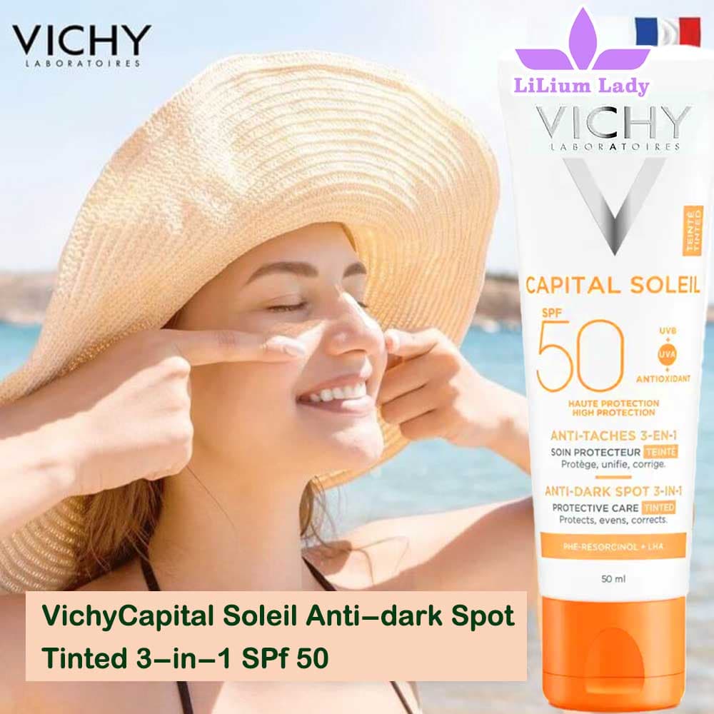 ضد آفتاب رنگی ۳ کاره ویشی با SPF50 — تصویر ۵