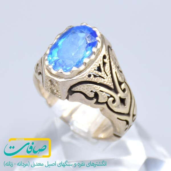انگشتر توپاز سوئیسی مردانه «کد 354»